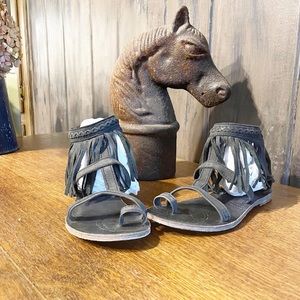 Liberty Black Vegas Fringe Sandals